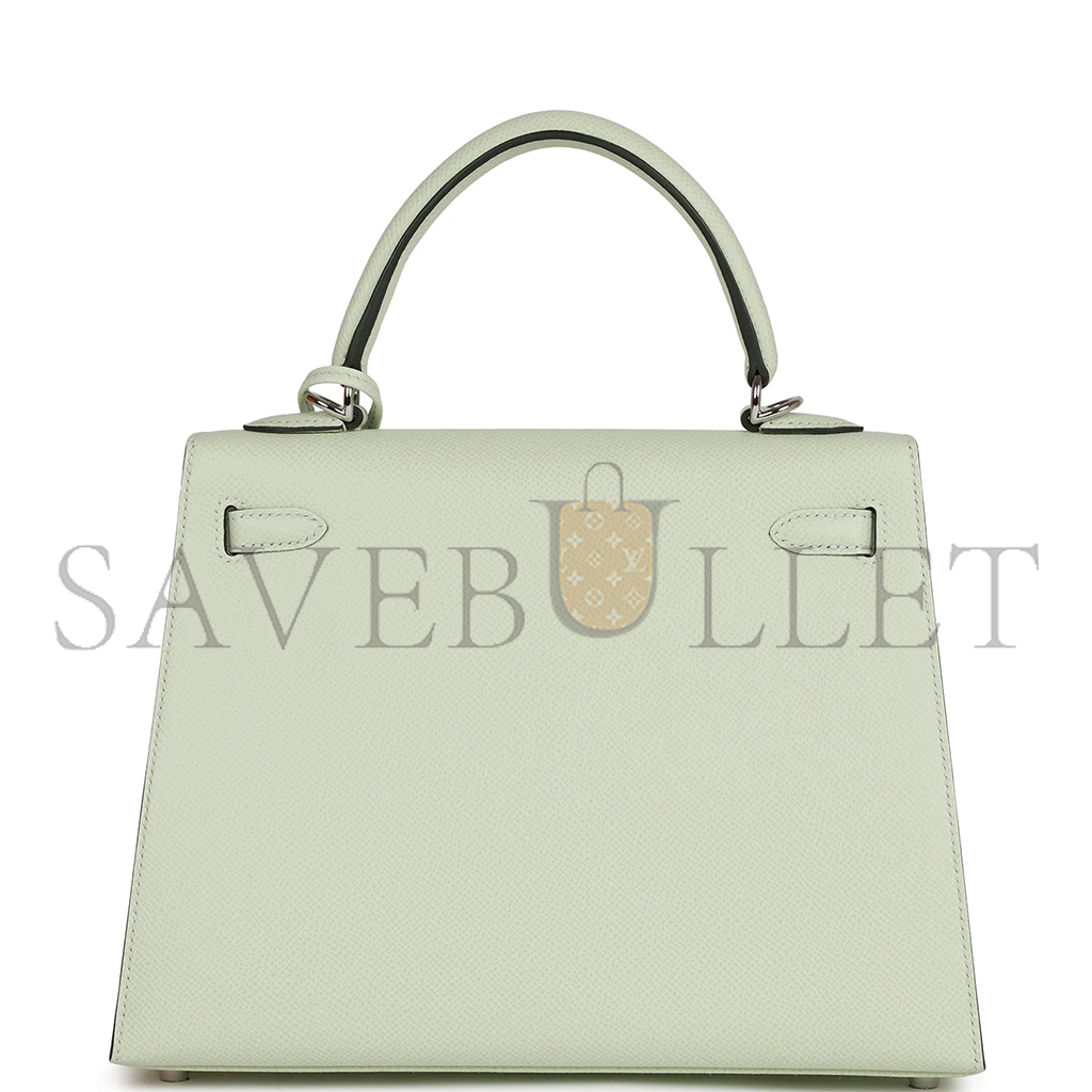 HERMÈS MASTER KELLY SELLIER 25 EPSOM PALLADIUM HARDWARE (25*17*7cm)
